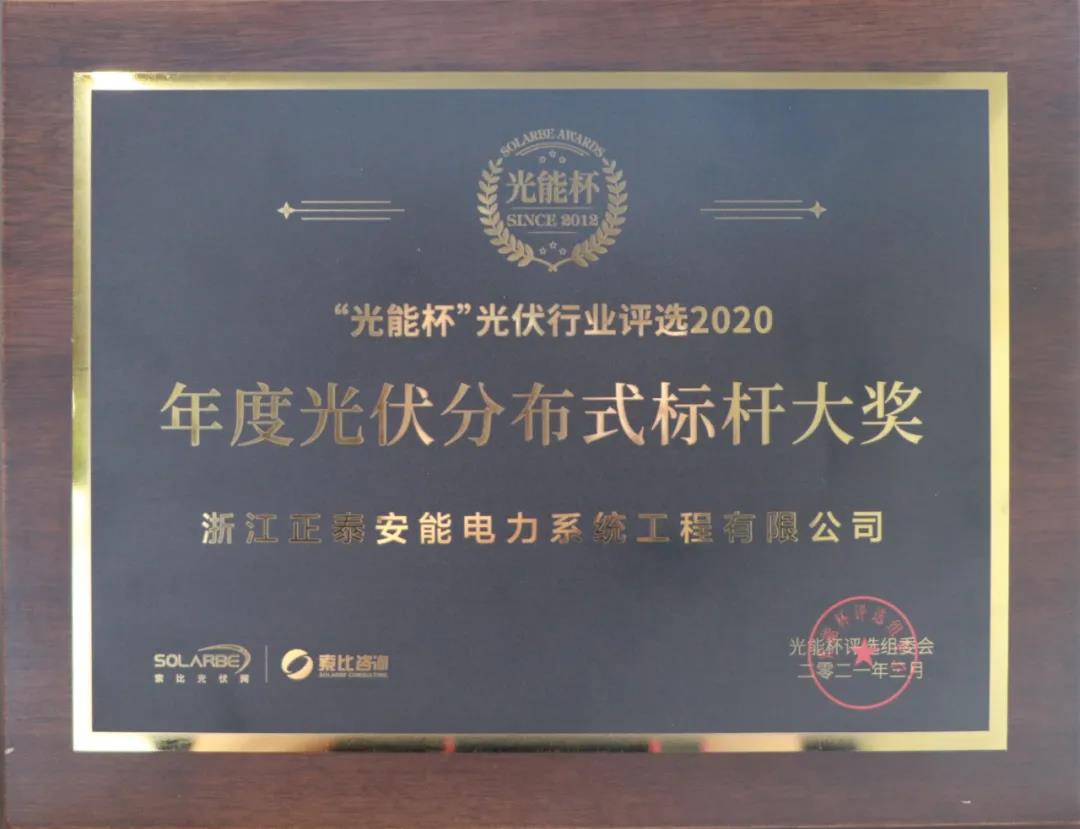 2020年度光伏分布式標(biāo)桿大獎(jiǎng)